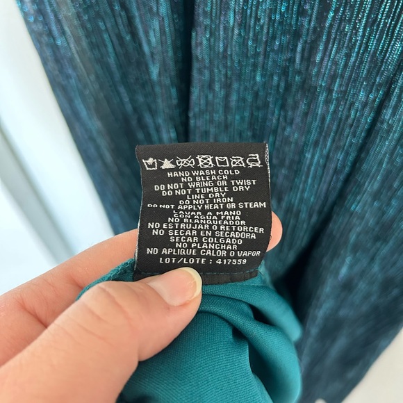 Elegant Mermaid Blue Evening Prom Dress Shimmer - Picture 8 of 11